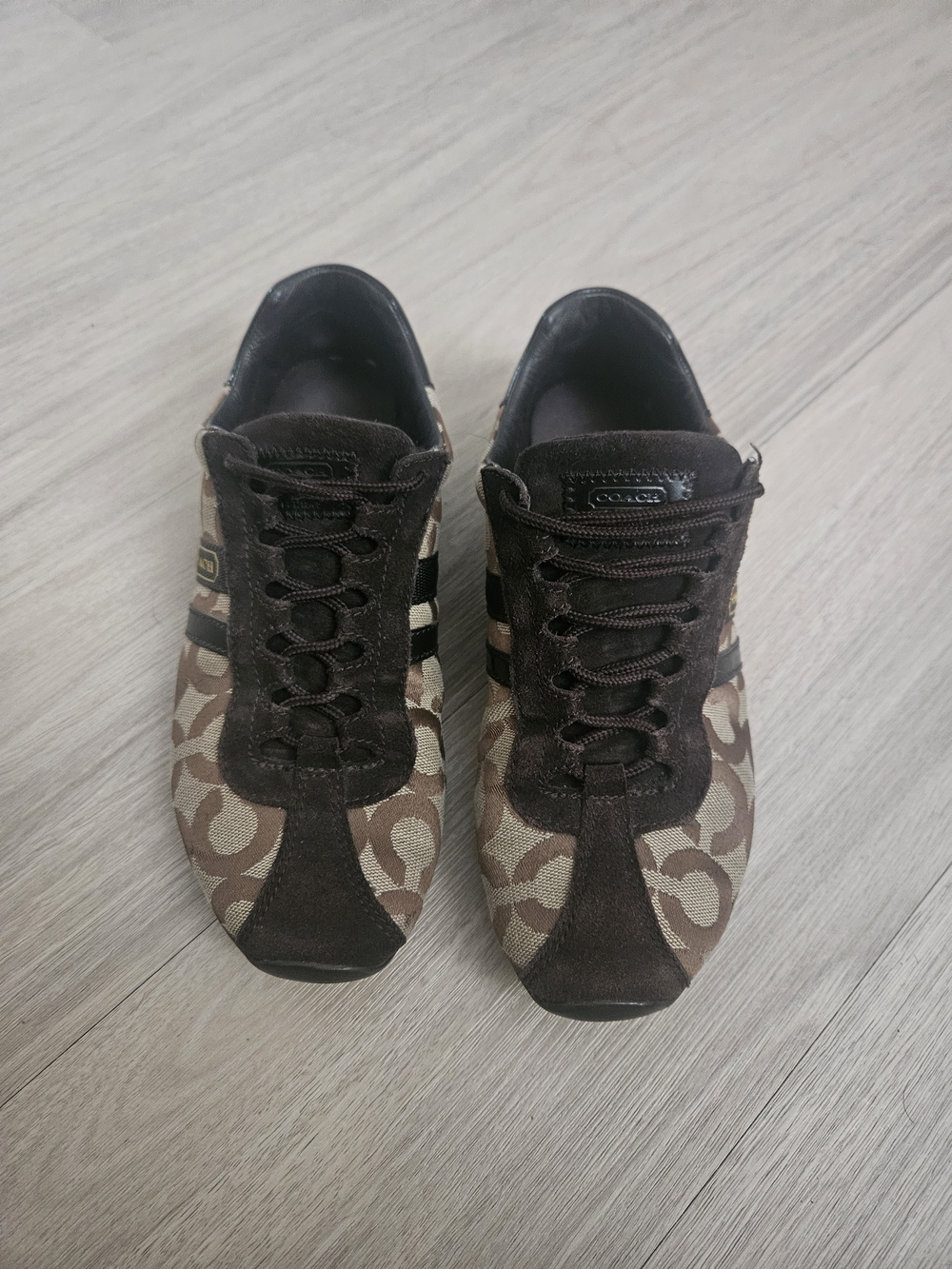 Coach Brown Signature Kathleen Suede Women's Sneakers